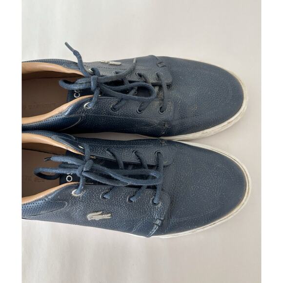 Navy Blue Men's Lacoste Bayliss Leather Sneakers 10.5 - Picture 7 of 7